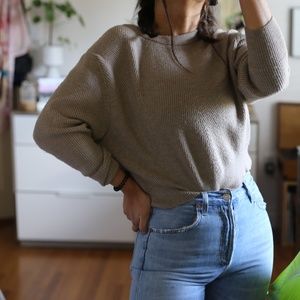 ZARA KNIT BEIGE/TAN SWEATER